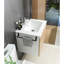 Meuble-lavabo de salle de bain 24 po avec lavabo, armoire et porte-serviette noir - Esthétique moderne