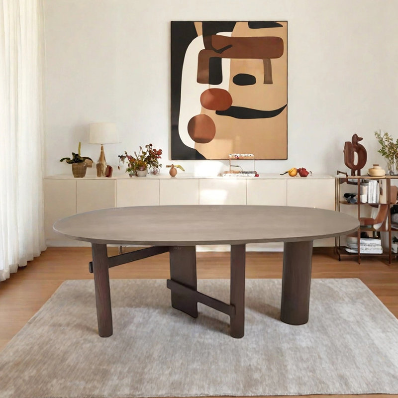Table de salle à manger ovale | Sécuritaire, robuste et élégant, H 29,52 po x L 62,99 po x l 31,49 po