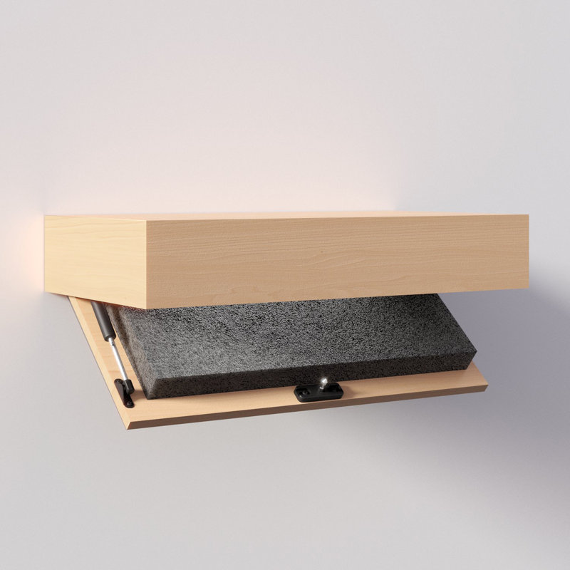 HIDE-A-SHELF Concealed Floating Shelf, Maple Clear