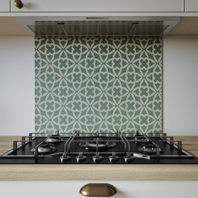 Moss Tessera Aluminium Kitchen Hob Splashback