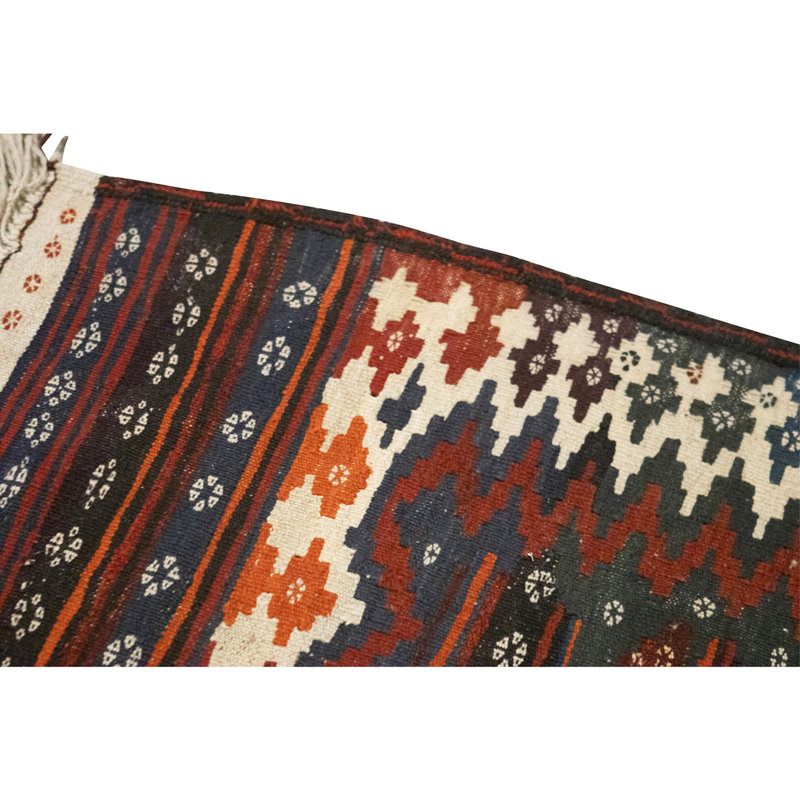 Hand Knotted Wool Area Rug in Red