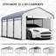 Couvercle mural de remplacement durable et imperméable, panneau de remplacement pour abri d'auto (seulement pour abri d'auto)-126622155-126622157
