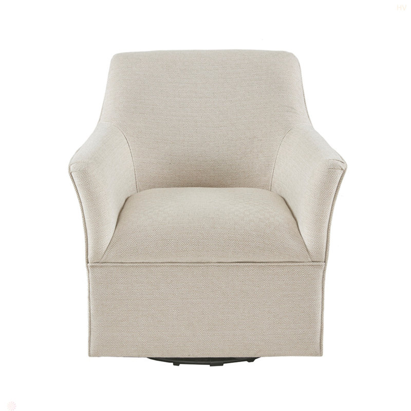 Fauteuil oscillant pivotant Augustine, Crème
