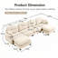 Canapé modulaire en chenille 4 places avec 2 coussins et repose-pieds-892345221