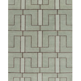 Modern Tibet Hand Knotted Area Rug in Green