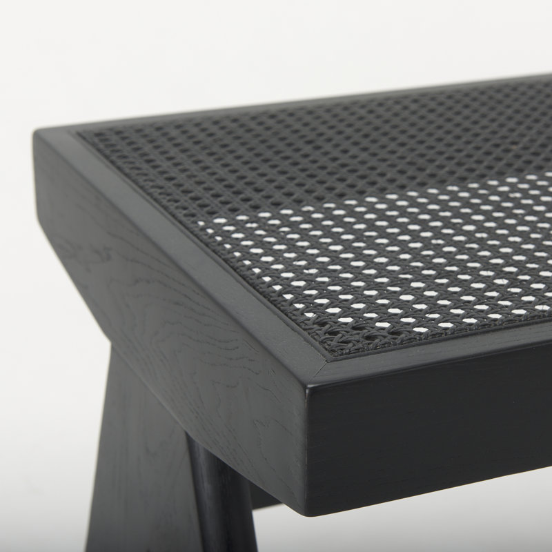 Gaye Solid Wood Bench, Black