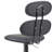 Norberg Contemporary Vinyl Adjustable Height Barstool with Ellipse Back and Chrome Base-989678889
