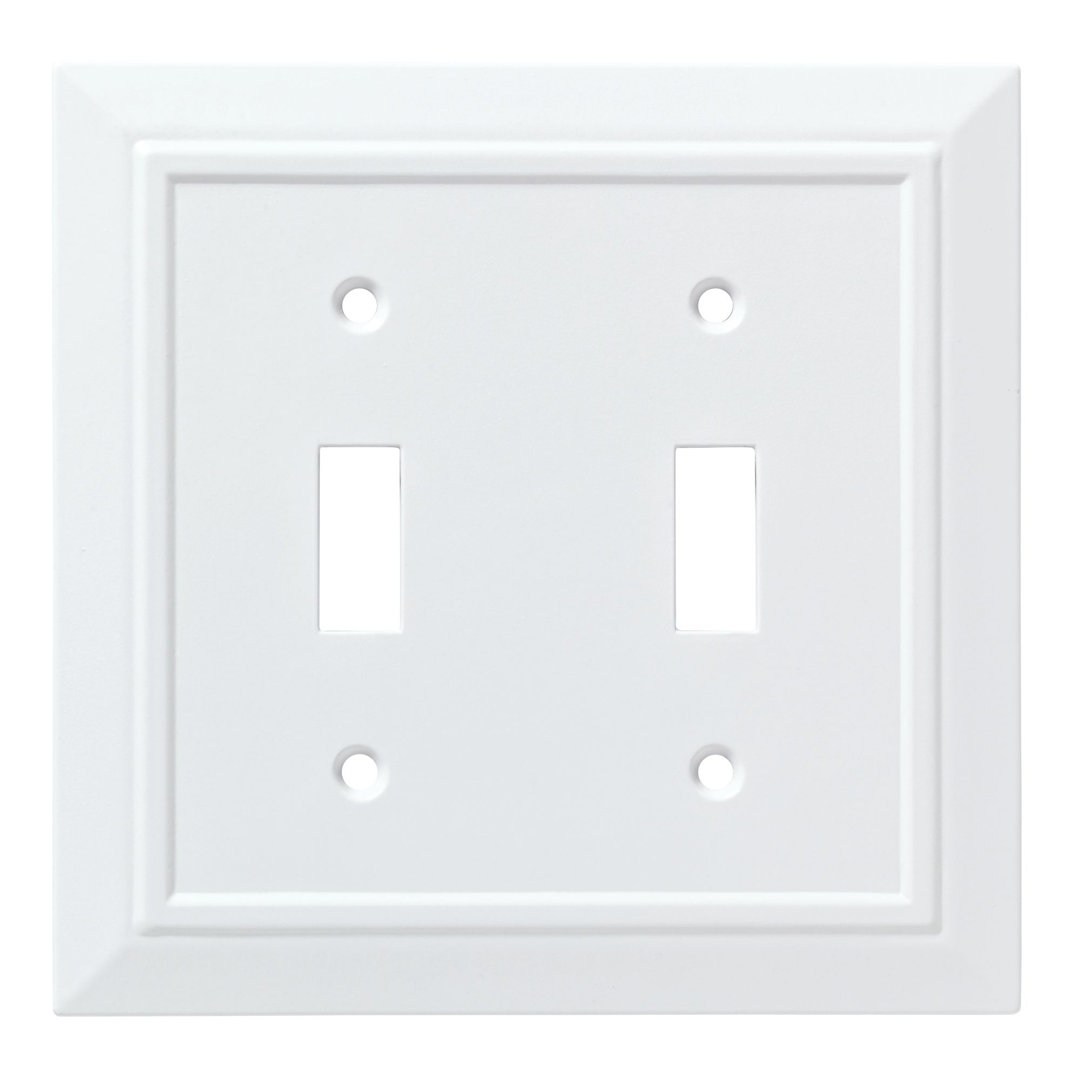 Classic Architecture 2-Gang Toggle Light Switch Wall Plate Franklin Brass 
