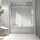 6076 Frameless One Fixed And One Shifted Shower Door, 70MM 304 Stainless Steel Large Pulleys With Adjustable Soft Closing Function,With Nano Easy Cleaning And Stick Explosion-Proof Menbrance