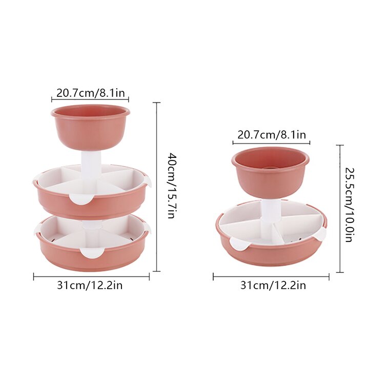 three-layer rotating hot pot platter compartment