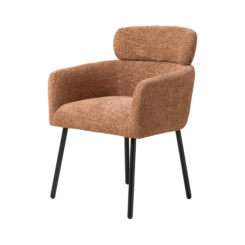 Chaise de salle à manger avec pieds ajustables Turgeon, Corail