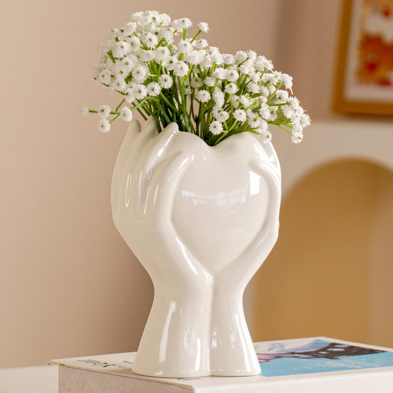 Vase en céramique 8 po, Blanc