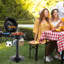 1600W Portable Double Layer Electric BBQ Grill With Stand Red-110979103