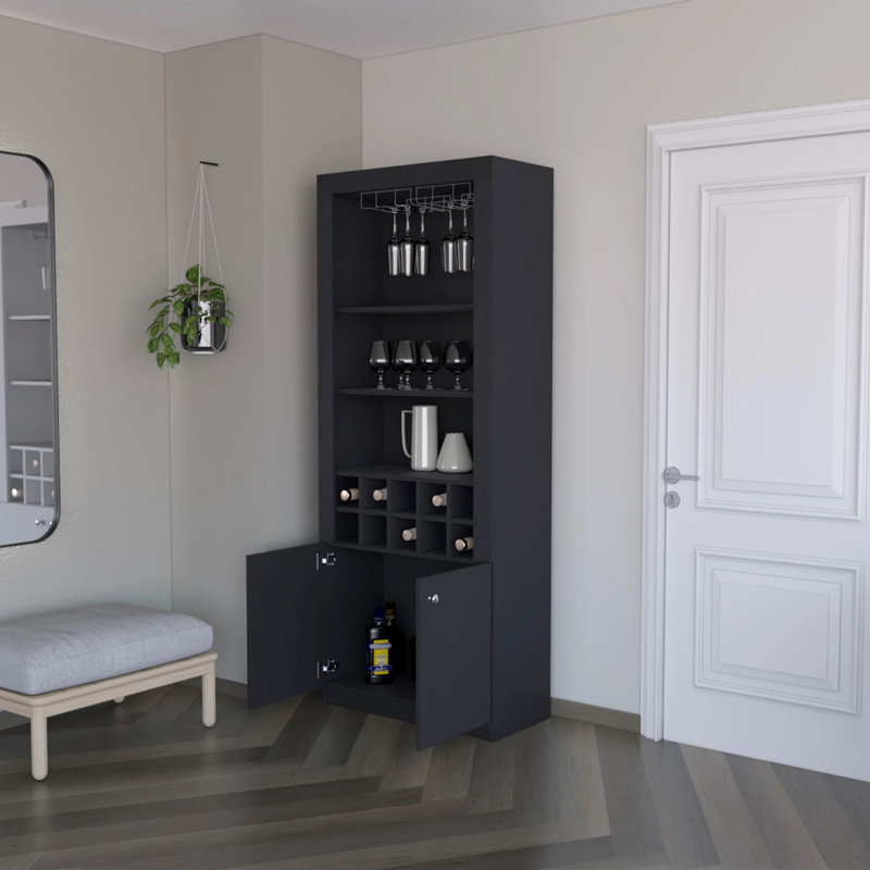 Armoire de bar moderne et minimaliste, Noir