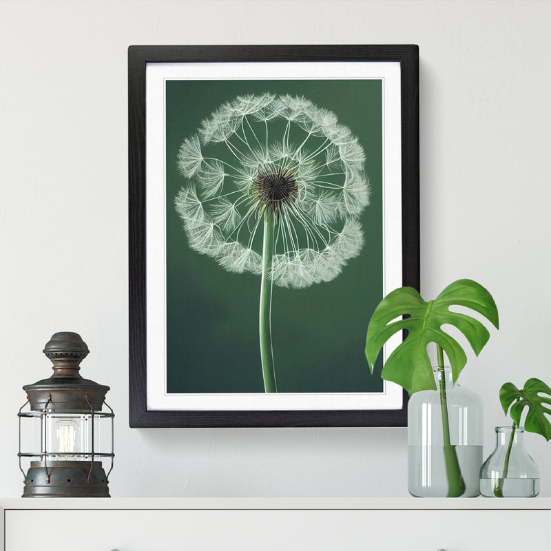 Malinta Dandelion Portrait Vol.2 - Framed Print, 46" H x 34" W, Brown