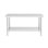 Stainless Steel Workbench with Adjustable Height and Dual Storage Shelves