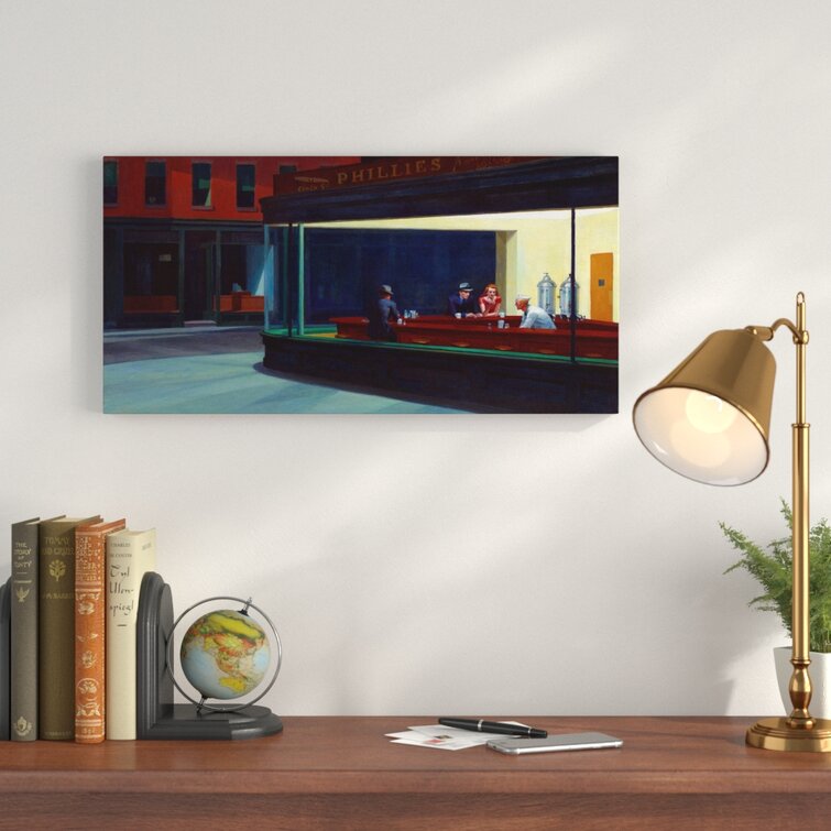 Nighthawks by Edward Hopper - Wrapped Canvas Painting Print