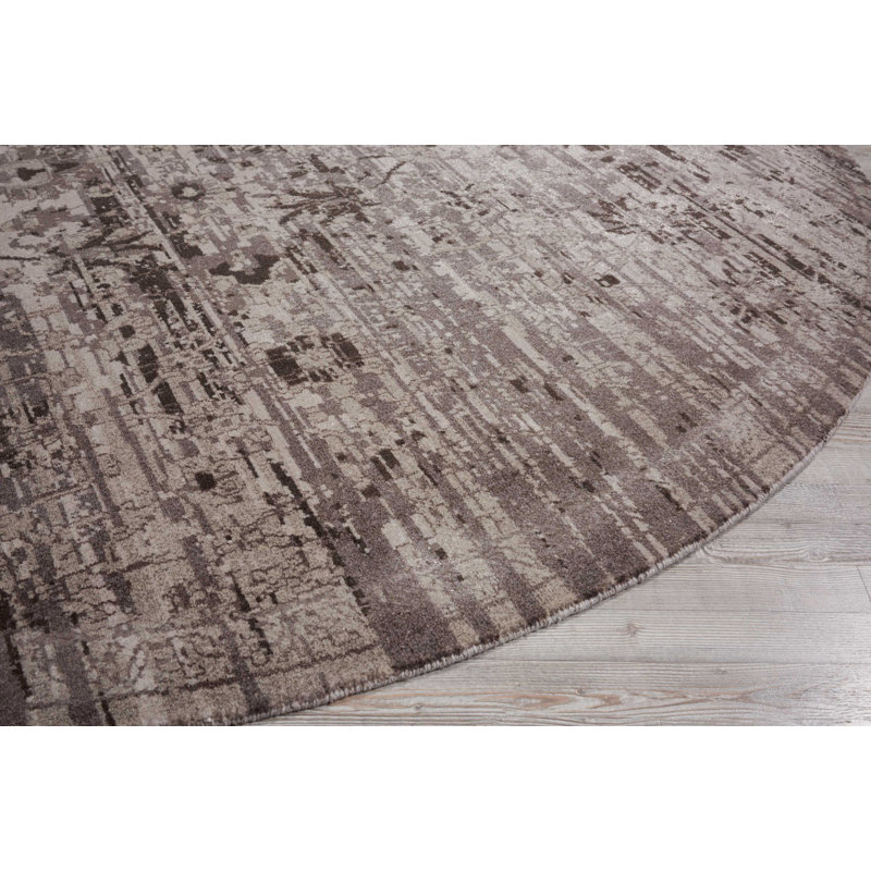 Tapis gris Mariel, Rond 8 pi