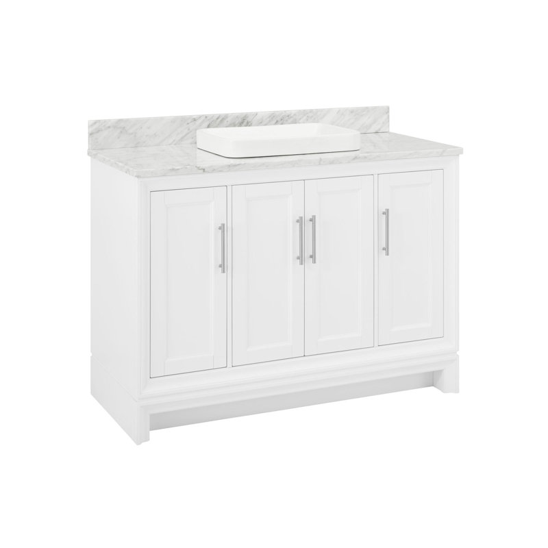 Anahem 48" Single Bathroom Vanity Set, White, 8" Widespread