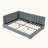 Sofa Bed Frame with Comfortable Backrest and Armrests-498629557