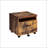 Stylish Weathered Oak & Black File Cabinet With Lockable Drawer And Open Compartment For Modern Office Storage