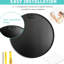 Miroir rond noir de 16 po pour salle de bain - Verre HD de 4 mm, cadre en alliage rouille, verre métallique incassable de 16 po avec éclat, protection en aluminium rouillé-121086610