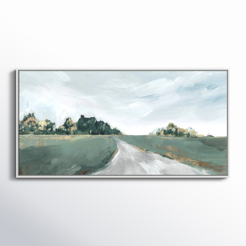 Field of Dreams by Isabelle Z - Painting Print, Espresso, 25.5" H x 49.5" W, Picture Framed Canvas