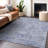 Machine Washable Indoor/Outdoor Chantille ACN1110 Blue Rug-109485429
