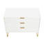 Dumbo 35" Fluted Dresser In White (3-Drawer)-996966292