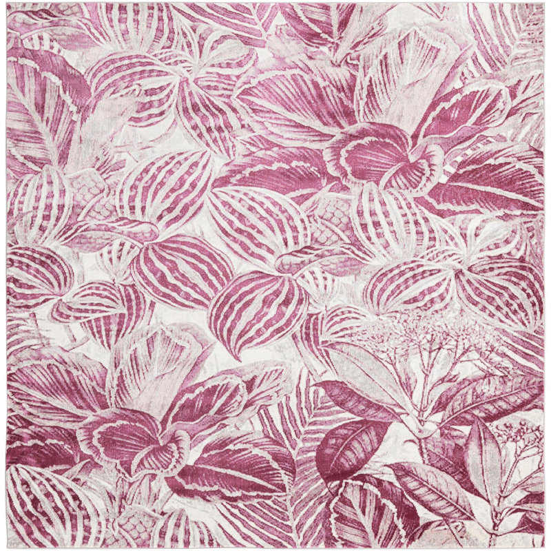 Herricks Floral Indoor Rug, Square 10'