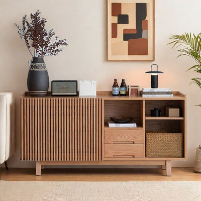 Buffet en bois moderne à porte coulissante simple