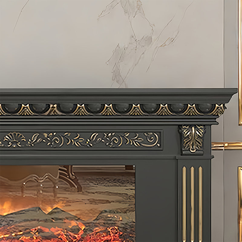 Electronic fireplace heater, Black