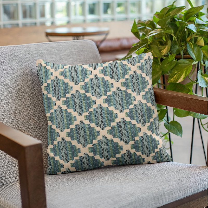 Coussin géométrique en zigzag, 20" x 30"