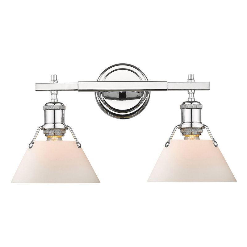Weatherford 2 - Light Dimmable Vanity Light, Chrome, Opal Glass