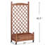 Lit de jardin surélevé avec treillis, boîte à fleurs d'extérieur en bois et support à plantes avec supports d'escalade