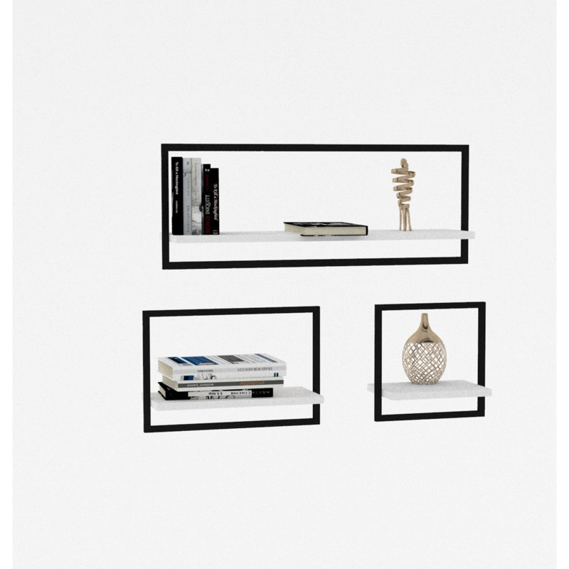 Tablette murale moderne, finition blanche, 31,5 po x 11,8 po x 7,9 po | 100% panneau de particules enduit de mélamine, épaisseur: 0,7 pouce | Solution de rangement polyvalente, conception murale, parfaite pour la décoration de la maison et du bureau