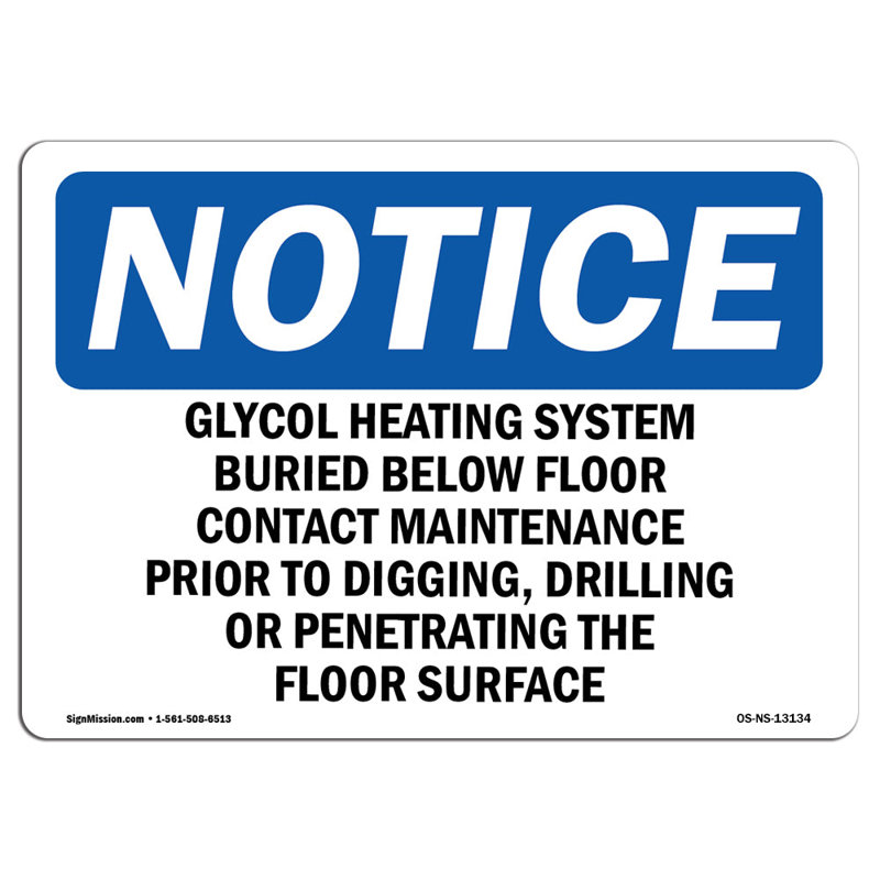 Glycol Heating System Buried Below Floor