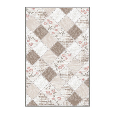 Stylish Hall Carpet (39.4 x 78.7 inches), 100% Polyester, 0.3 in Pile Height | Antibacterial, Non-Slip Underside, Machine Washable | 3D Digital Printed Design, Durable & Soft for Home Décor
