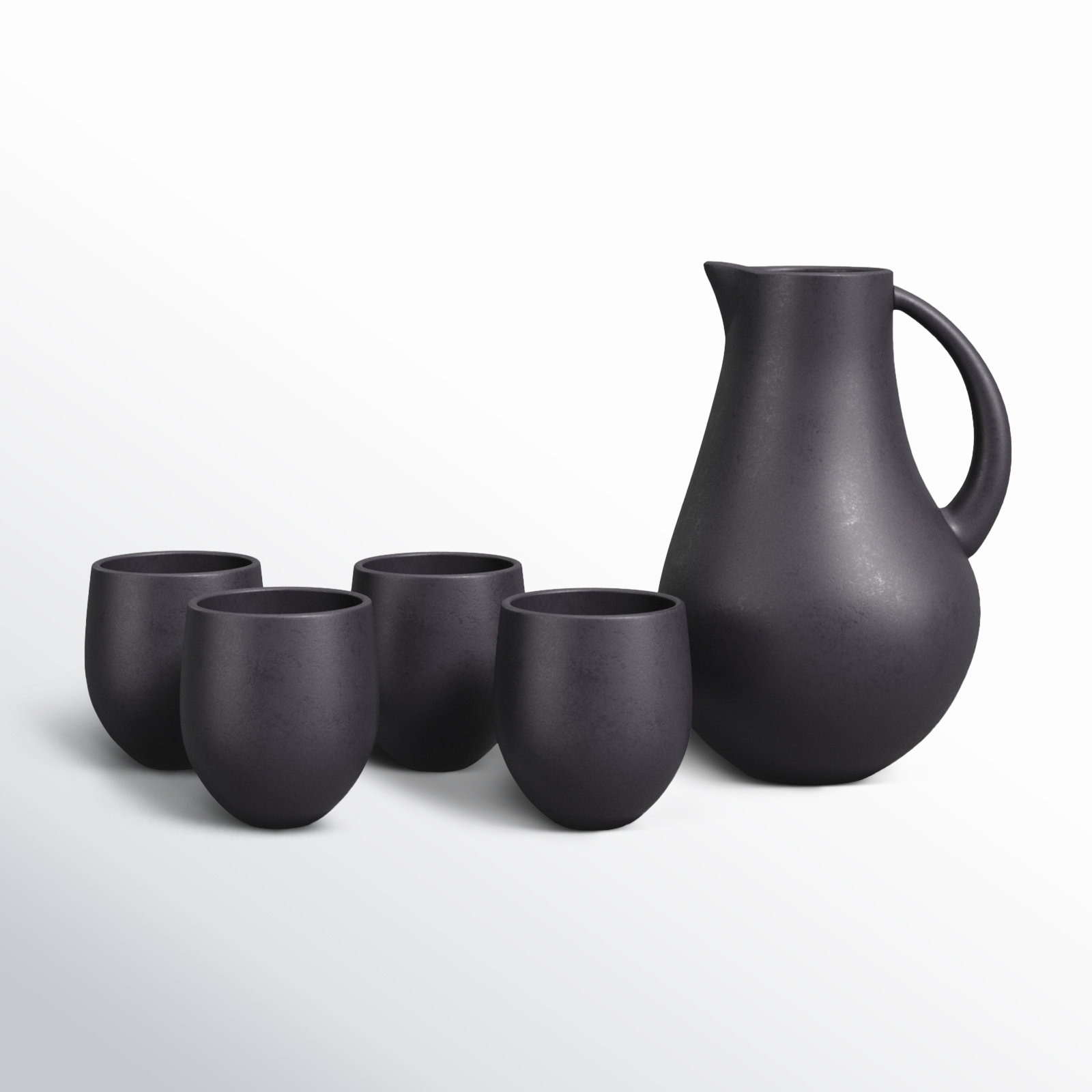 Borgen 72oz. Stoneware Pitcher, Basalt