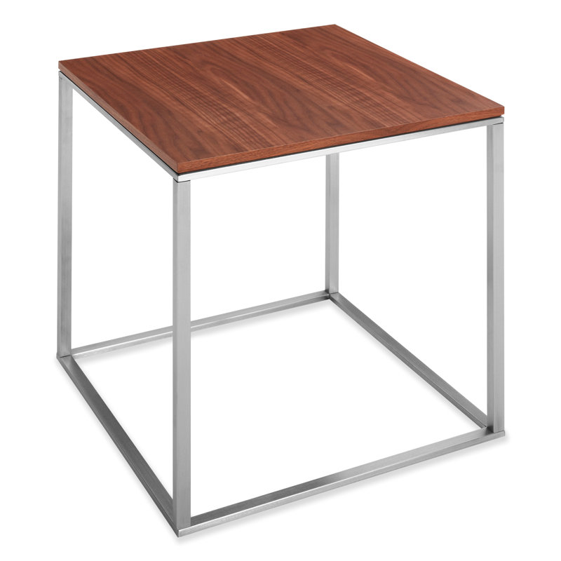 Minimalista 3 - Piece Coffee Table Set, Walnut, Stainless Steel, Walnut