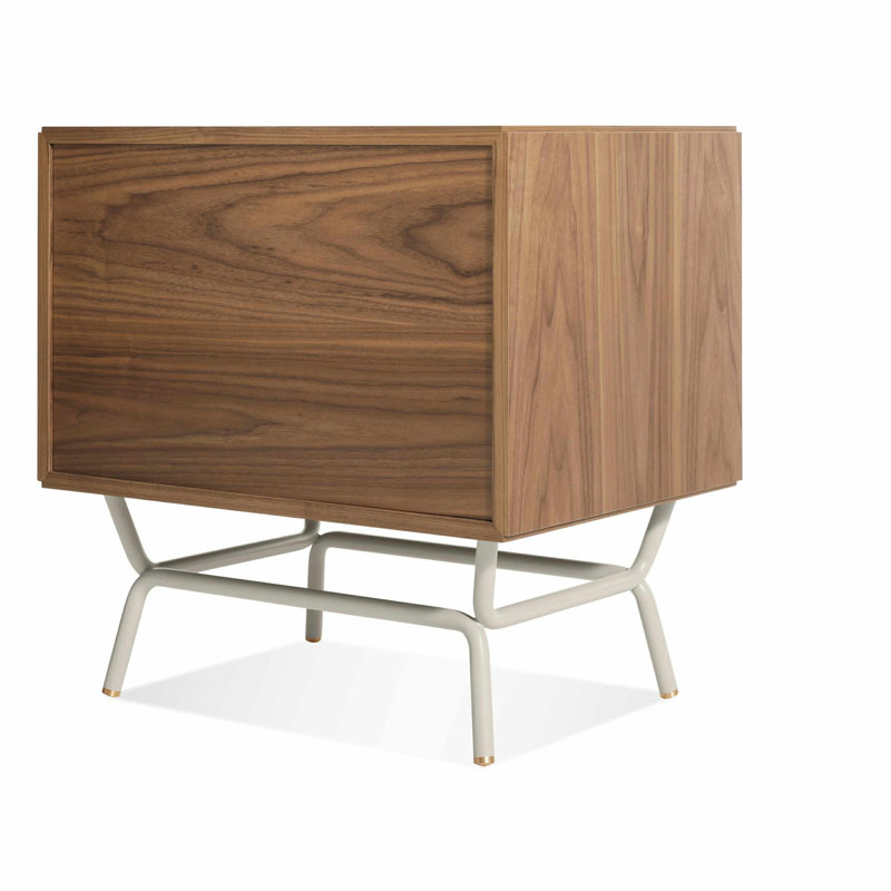 Dang 25'' W Nightstand, Walnut/Putty Gray