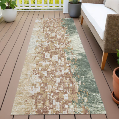 Tapis moderne Ceajay ACN3112 lavable à la machine pour intérieur et extérieur
