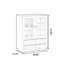 Nut-brown+Black Manufactured Wood+Glass Sideboard-993633052