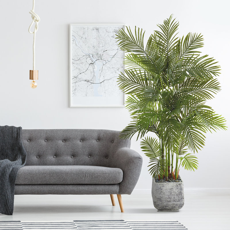 Arbre de palmier artificiel 61,5" dans un pot de fleurs