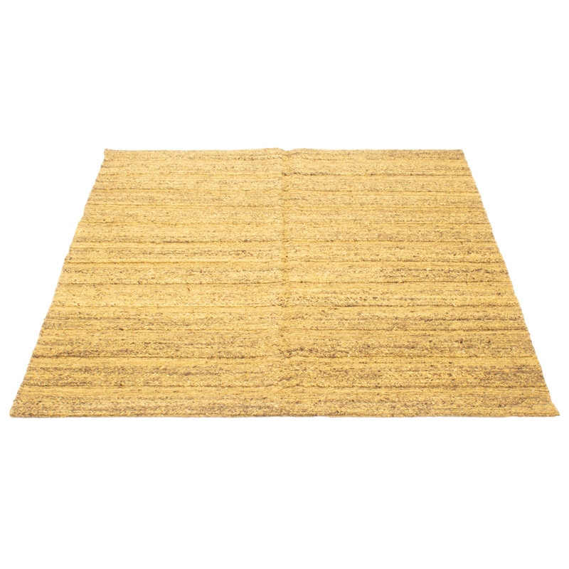 Tapisserie naturelle olive Kilim 6 pi 4 po x 6 pi 6 po
