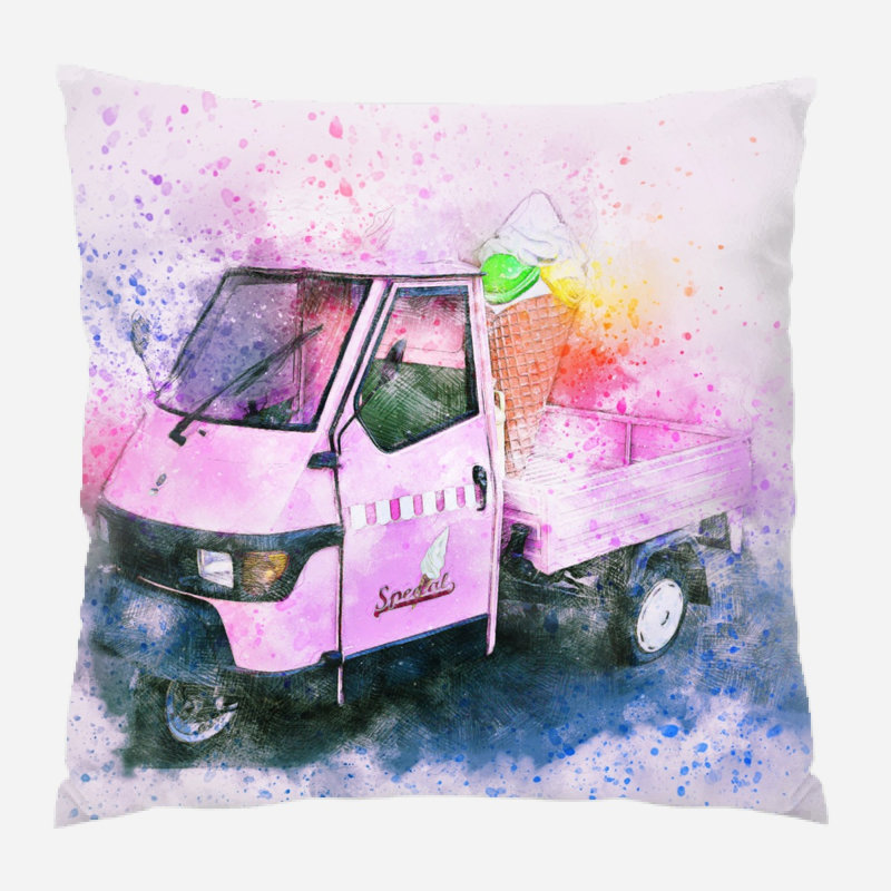Reversible Throw Pillow, Microsuede, Indoor