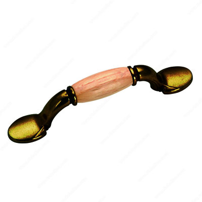 Expression Traditional Wood and Metal Pull  3"  Center to Center Appliance Pull