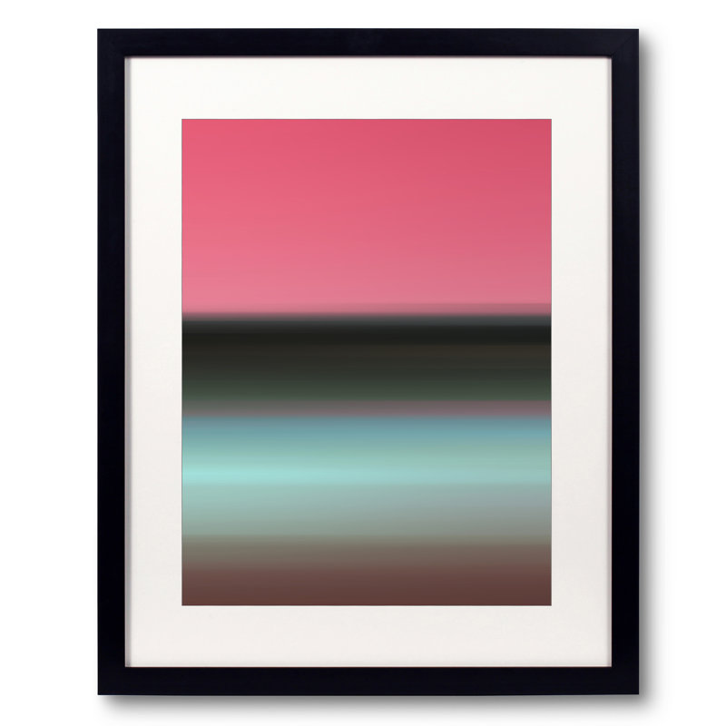 Abstract Landscape 6 Print by Angel Estevez, Black Framed Paper, 24" H x 30" W