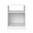White Open Shelf Nightstand with 2 Tier Storage