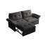 Canapé-lit convertible 2 en 1 multifonctionnel, lit escamotable en chenille de 81,5 po pour salon de bureau-428149388
